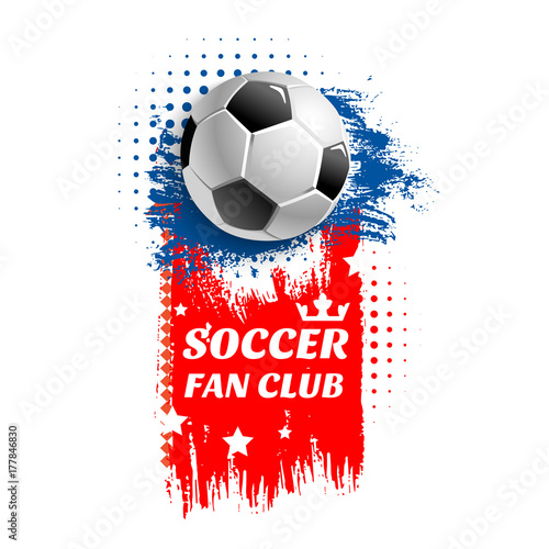 Vector poster for soccer football fun club