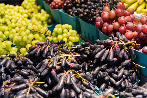 Fototapeta Naklejka Na Ścianę i Meble -  Mixed Grapes in the Market