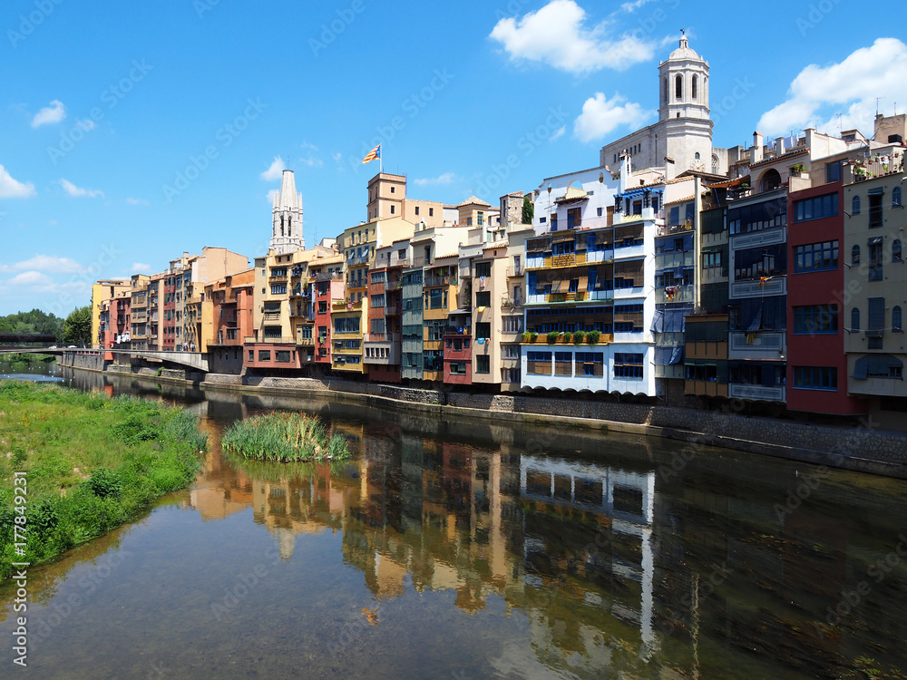 Landscape of the city of Girona, Spain