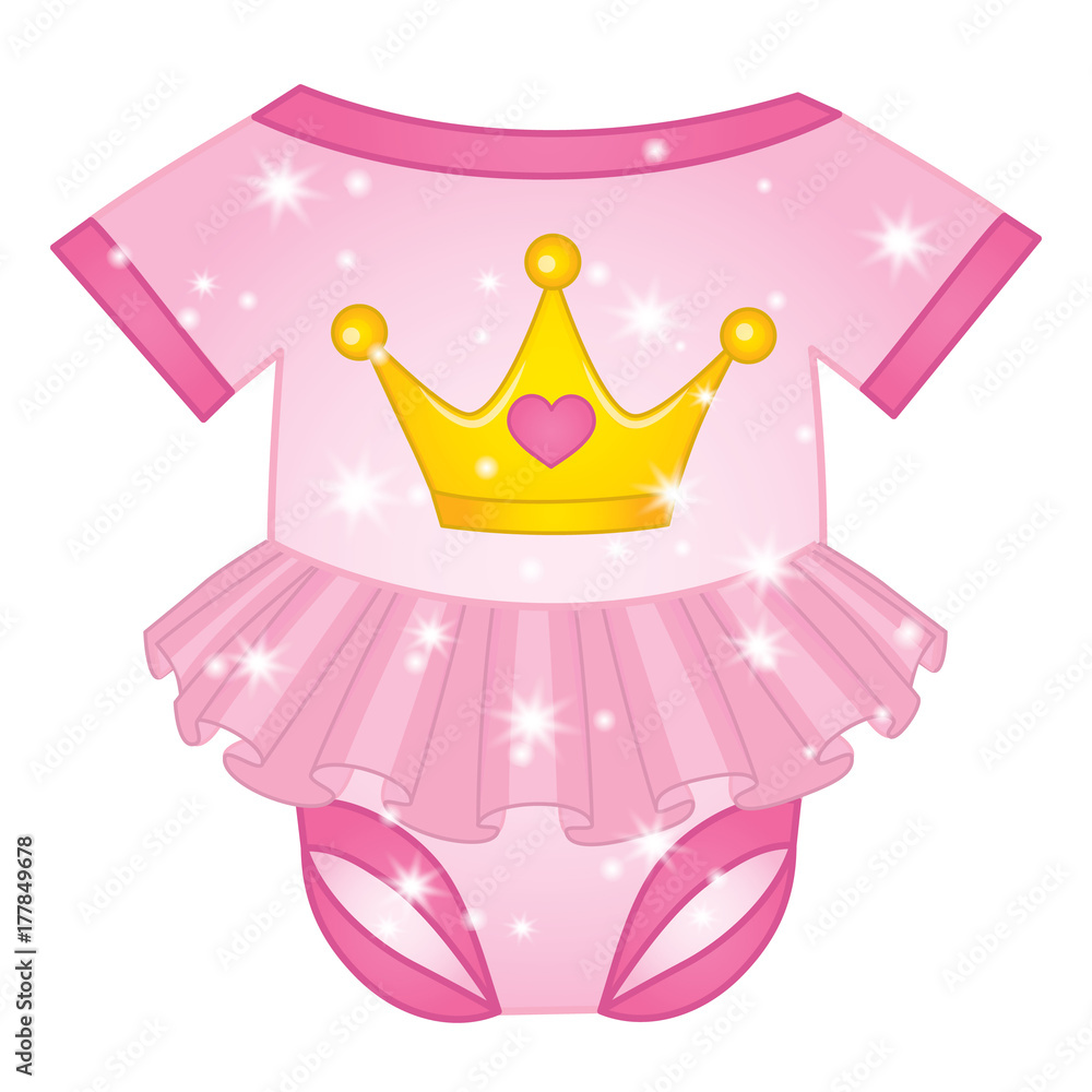 Vector Bodysuit for Princess Baby Girl Vector Bodysuit for Princess Baby Girl