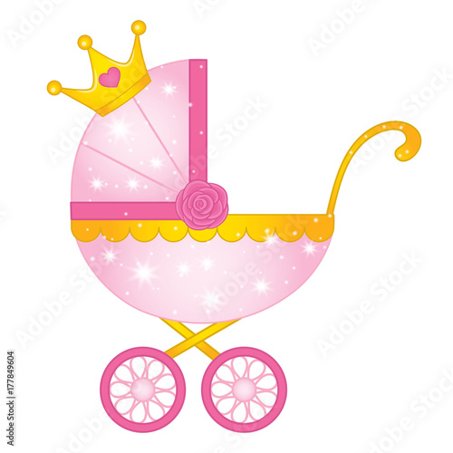 Vector Stroller for Princess Baby Girl