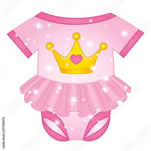 Vector Bodysuit for Princess Baby Girl