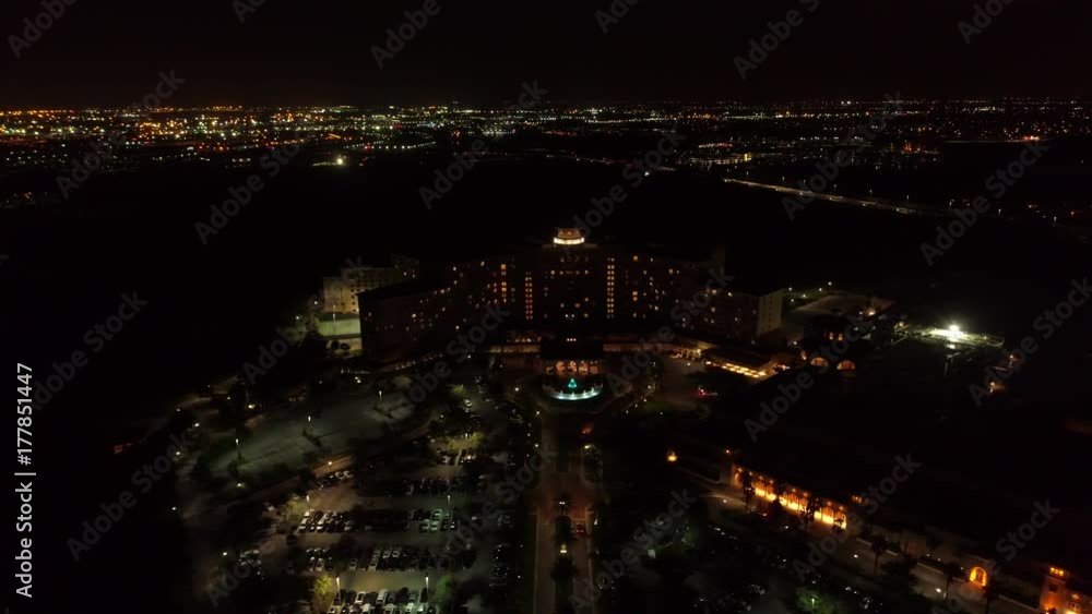 Lateral aerial video Rosen Shingle Creek Orlando at night 4k Lateral aerial video Rosen Shingle Creek Orlando at night 4k