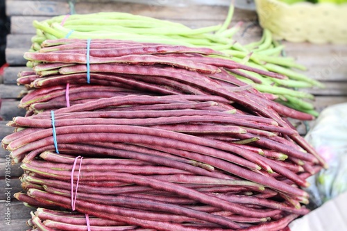 Long bean for cooking in the market
