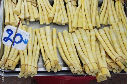 Sweet bamboo shoot for cooking at market