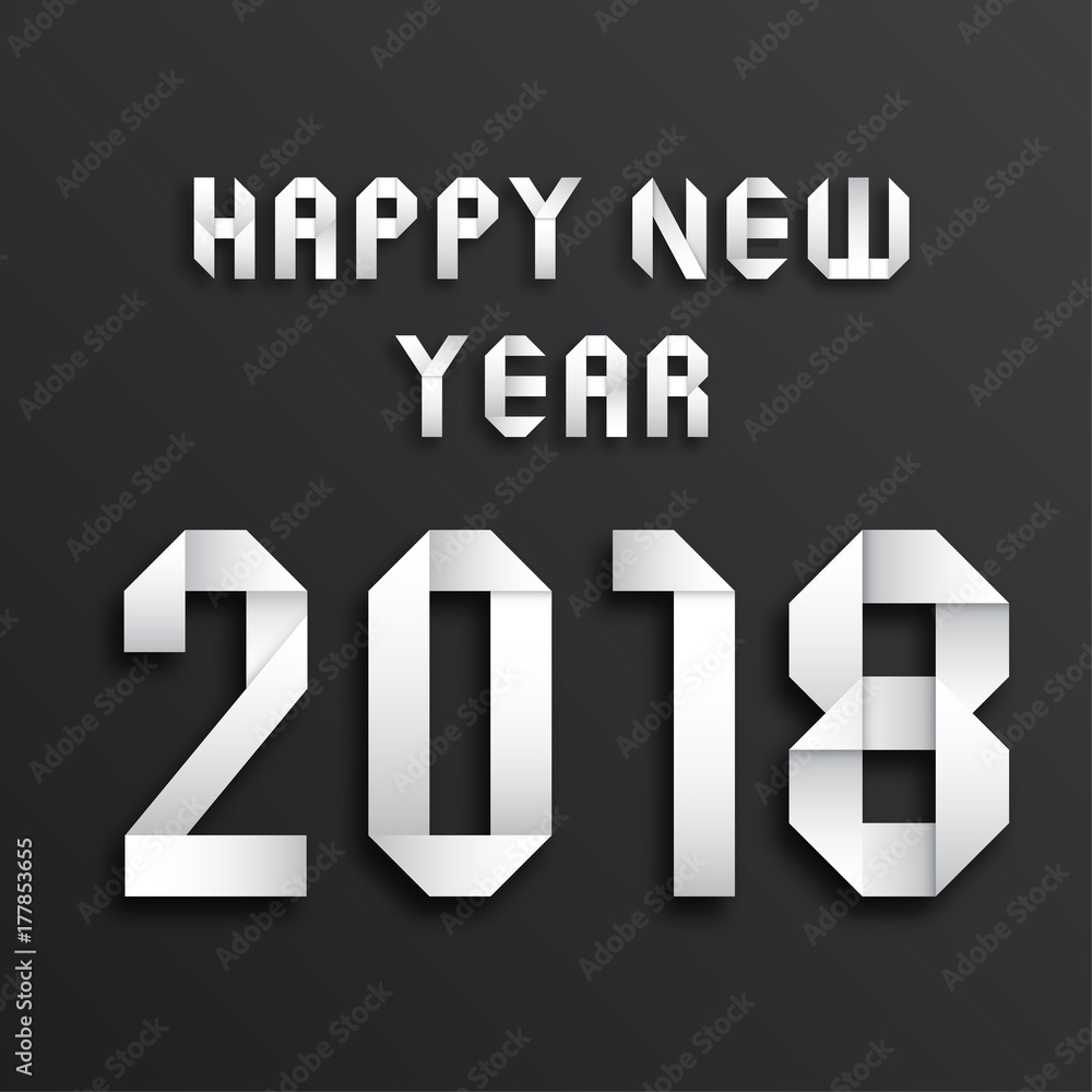 Happy new 2018 year. Greetings card. Colorful design. Vector illustration Happy new 2018 year. Greetings card. Colorful design. Vector illustration