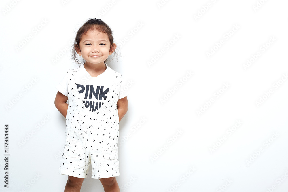 Portrait beautiful of happy long hair child little girl asian Portrait beautiful of happy long hair child little girl asian