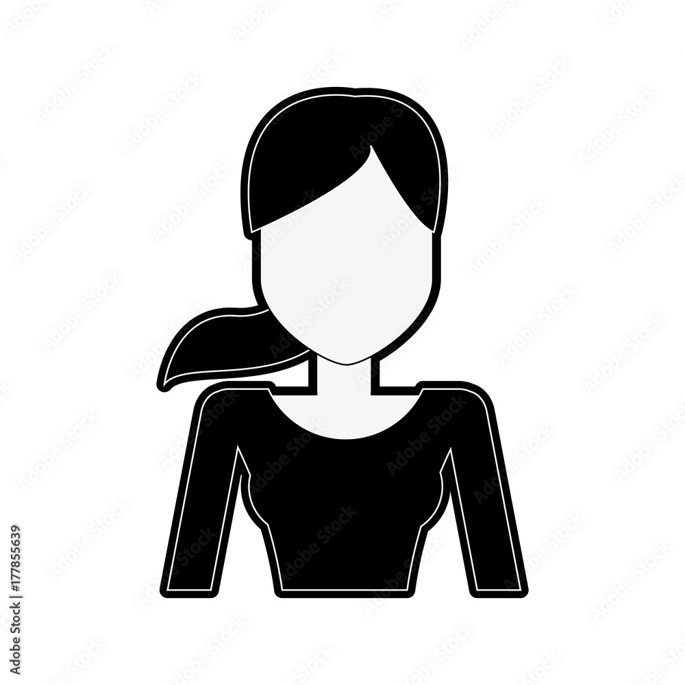 Young woman cartoon image vector illustration design