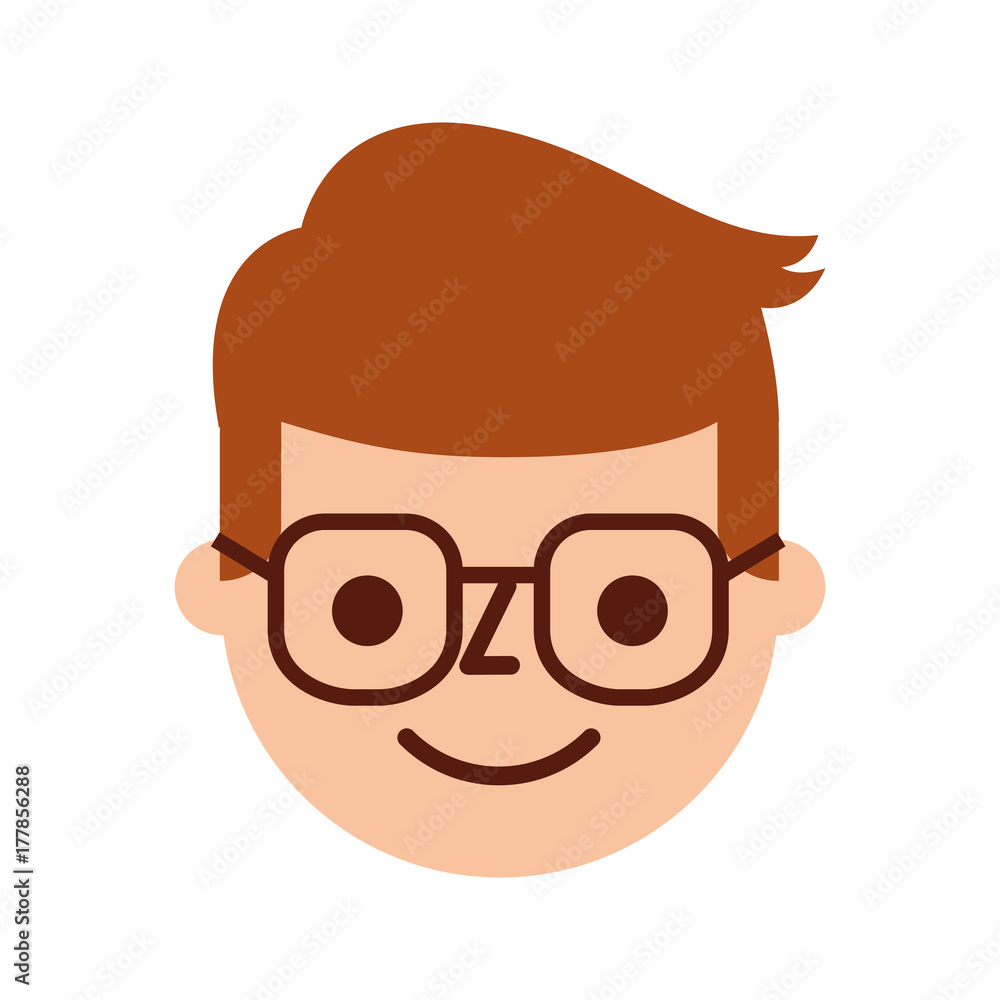 man young character male profile business cartoon