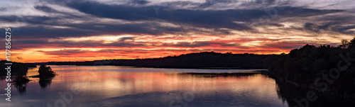 Brilliant Sunset on Cumberland River in Tennessee © Chris