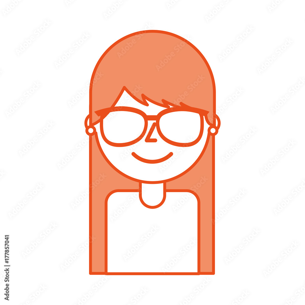 portrait young woman female avatar