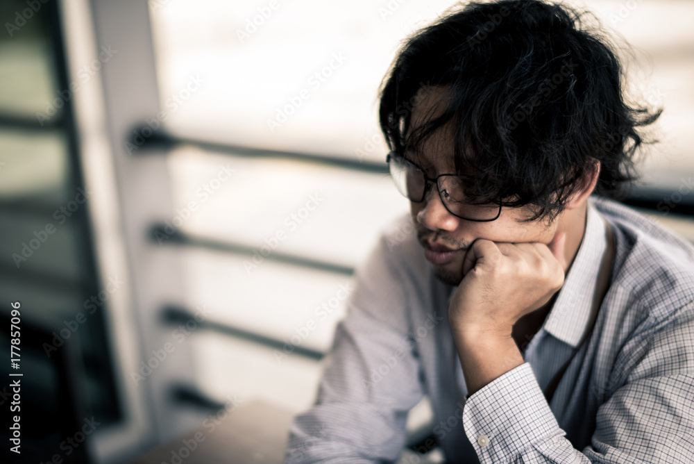 business man is stressed from his work. depression and anxiety concept. business man is stressed from his work. depression and anxiety concept.