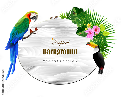 Tropical island circlet of beautiful plants