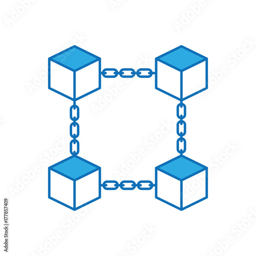block chain business technology concept digital