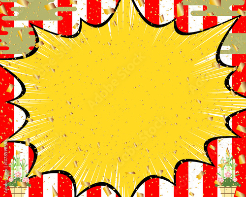 吹出し 門松 金箔 紅白背景 Stock Vector Adobe Stock 吹出し 門松 金箔 紅白背景 Stock Vector Adobe Stock