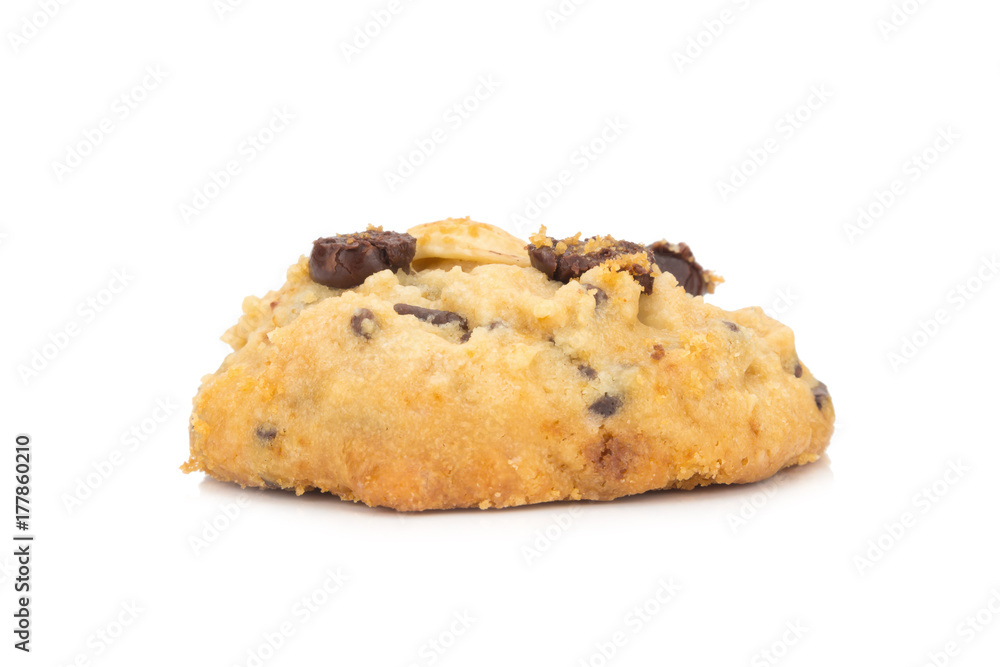 chocolate chip cookie isolated on white background chocolate chip cookie isolated on white background