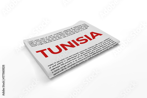 Tunisia on Newspaper background