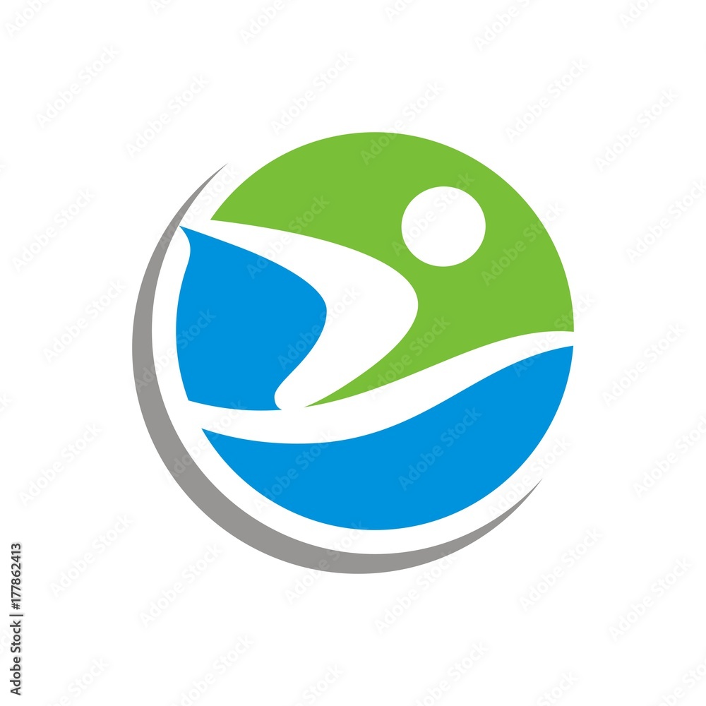 Swimming logo design template vector Swimming logo design template vector