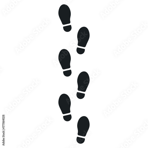 Human footprints icon isolated on white background. Vector illustration