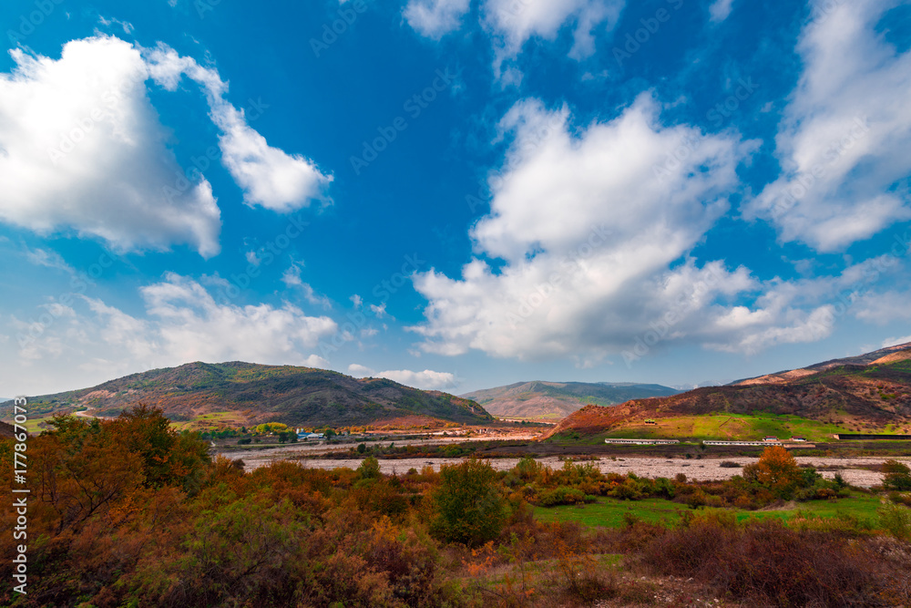 Autumn mountains landscape