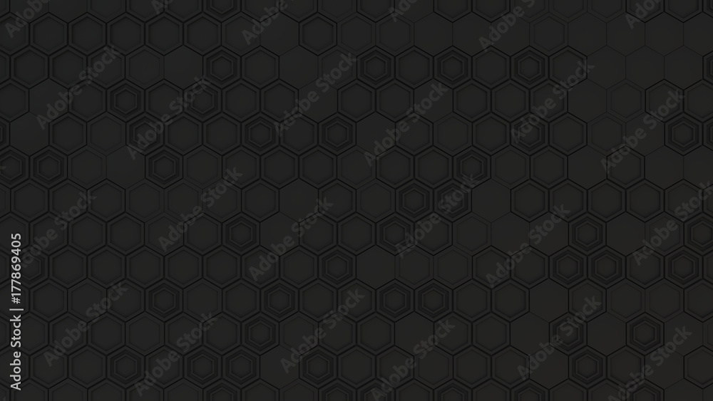 Abstract 3d background made of black hexagons Abstract 3d background made of black hexagons