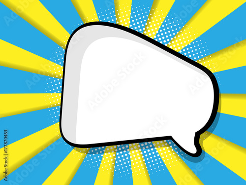abstract blank speech bubble comic book