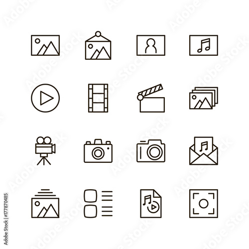 Line flat icon