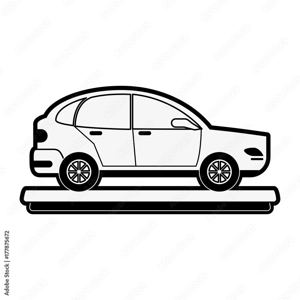car sideview icon image vector illustration design