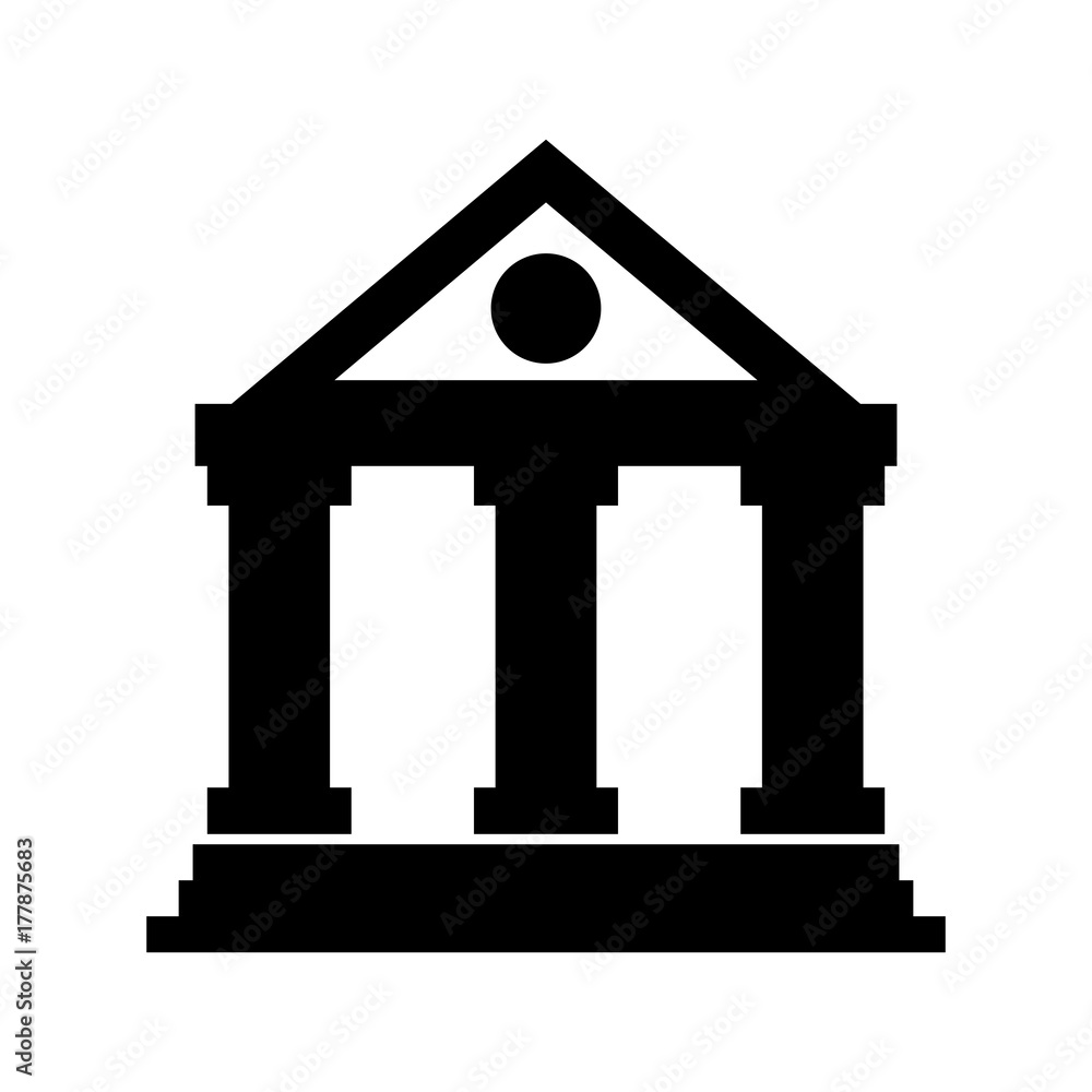 building bank financial money saving symbol building bank financial money saving symbol