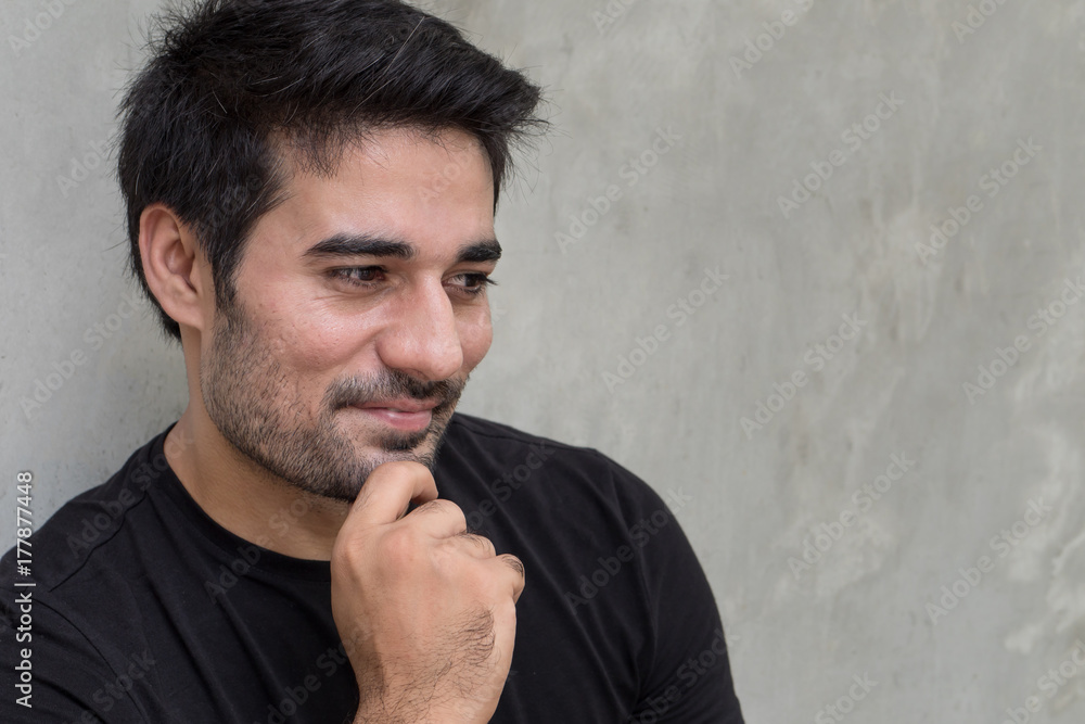 man thinking with good idea man thinking with good idea