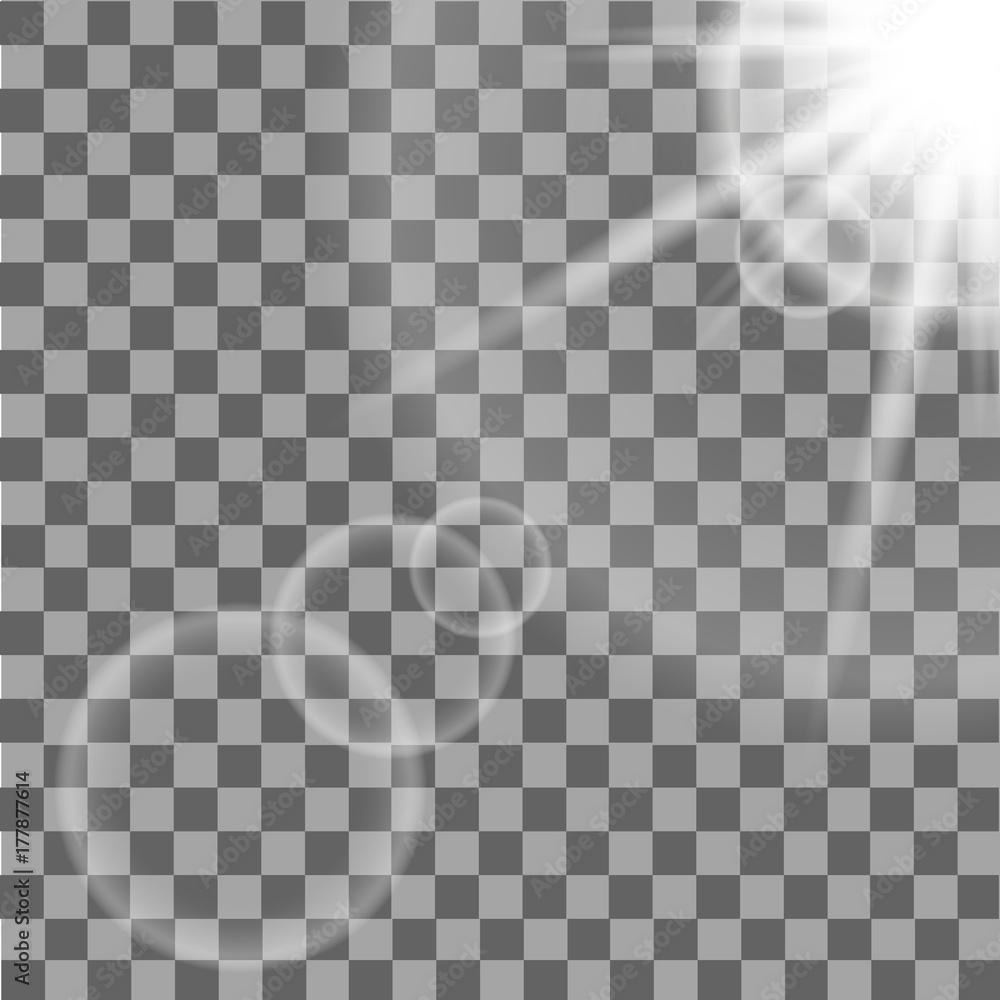 Sunlight special lens flare light effect on transparent background. Vector Sunlight special lens flare light effect on transparent background. Vector