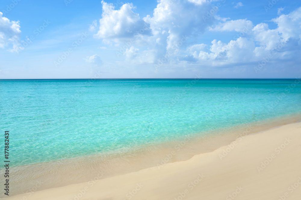 Caribbean turquoise beach clean waters