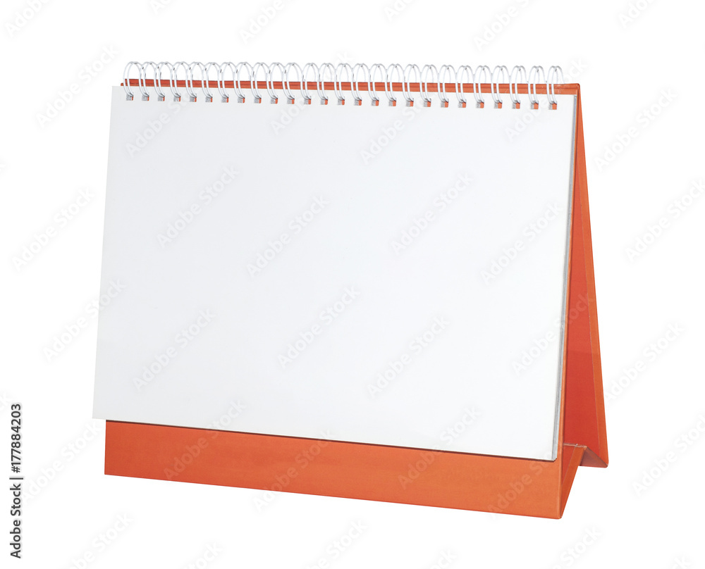 Blank paper desk spiral calendar. Blank paper desk spiral calendar.