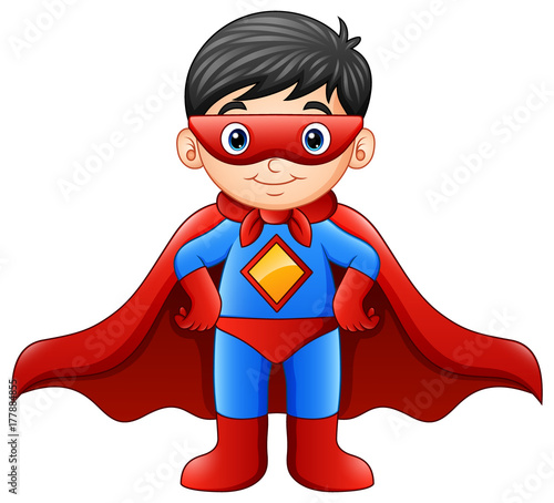 Cartoon superhero boy