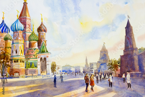 Cathedral of St. Basil in the Red Square in Moscow