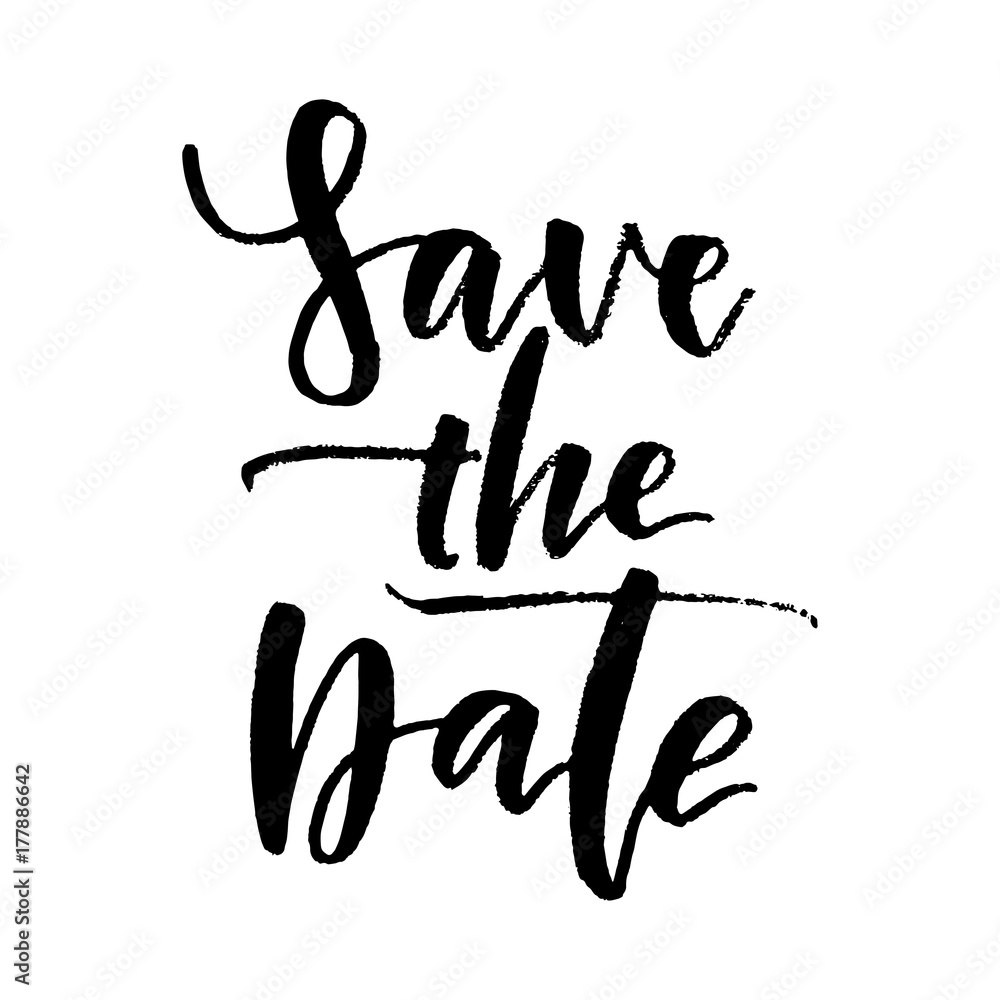 Save the date lettering Save the date lettering