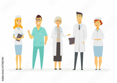 Doctors - cartoon people characters isolated illustration