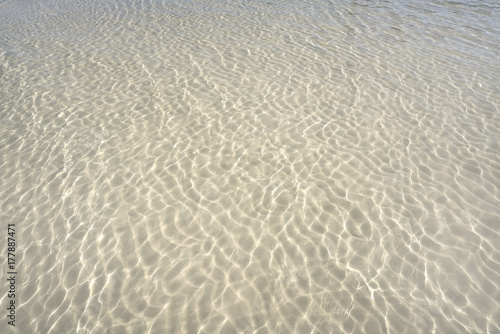 Caribbean transparent water beach reflection