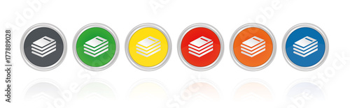 Bücher - Stapel - Silberne Buttons