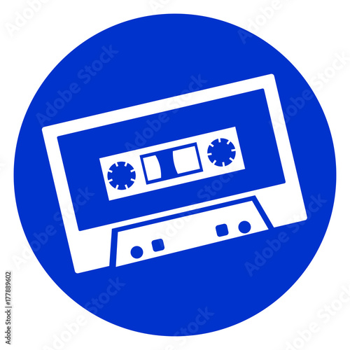 audio tape circle icon