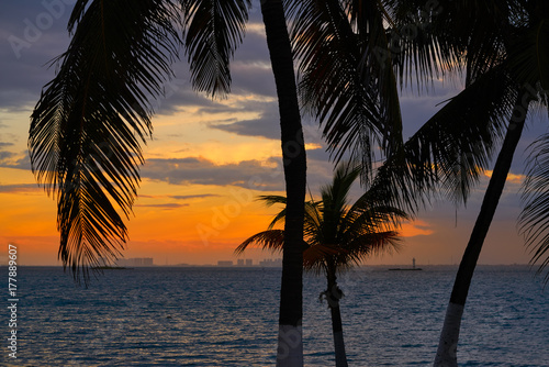 Isla Mujeres island Caribbean beach sunset