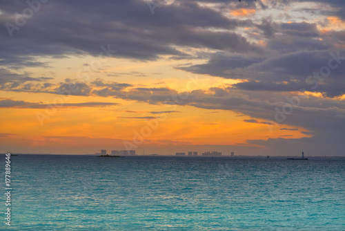 Isla Mujeres island Caribbean beach sunset © lunamarina
