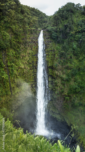 Close up Akaka falls in Hilo, Big Island, Hawaii