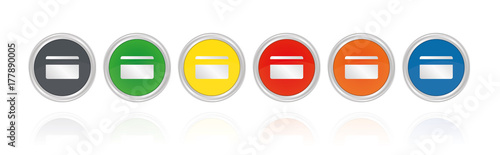 Kreditkarte - Silberne Buttons