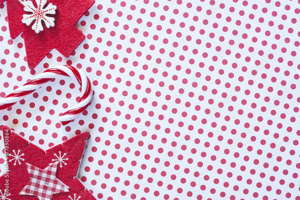 Obraz premium Christmas frame with copy space. Table top view