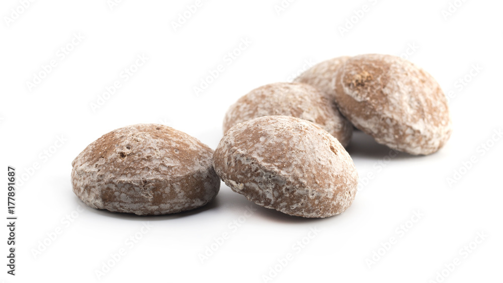 Gingerbread cookies on white background Gingerbread cookies on white background
