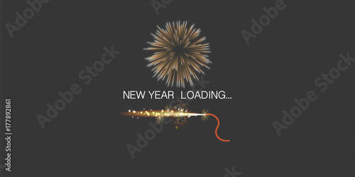Neujahr laden und warten auf Silvester