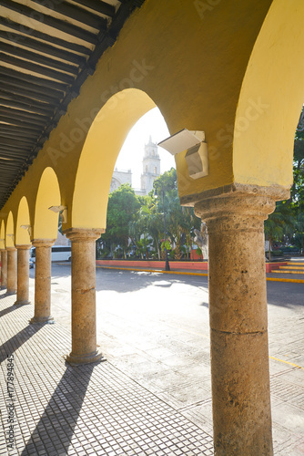 Merida city arcade arcs of Yucatan Mexico © lunamarina