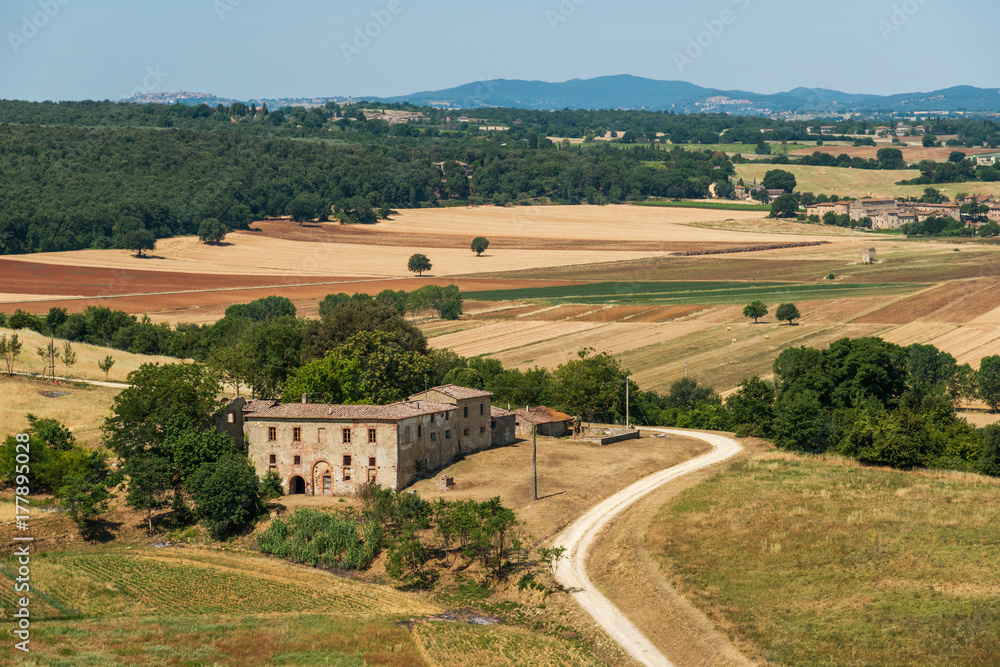 Tuscany landscape at sunny day