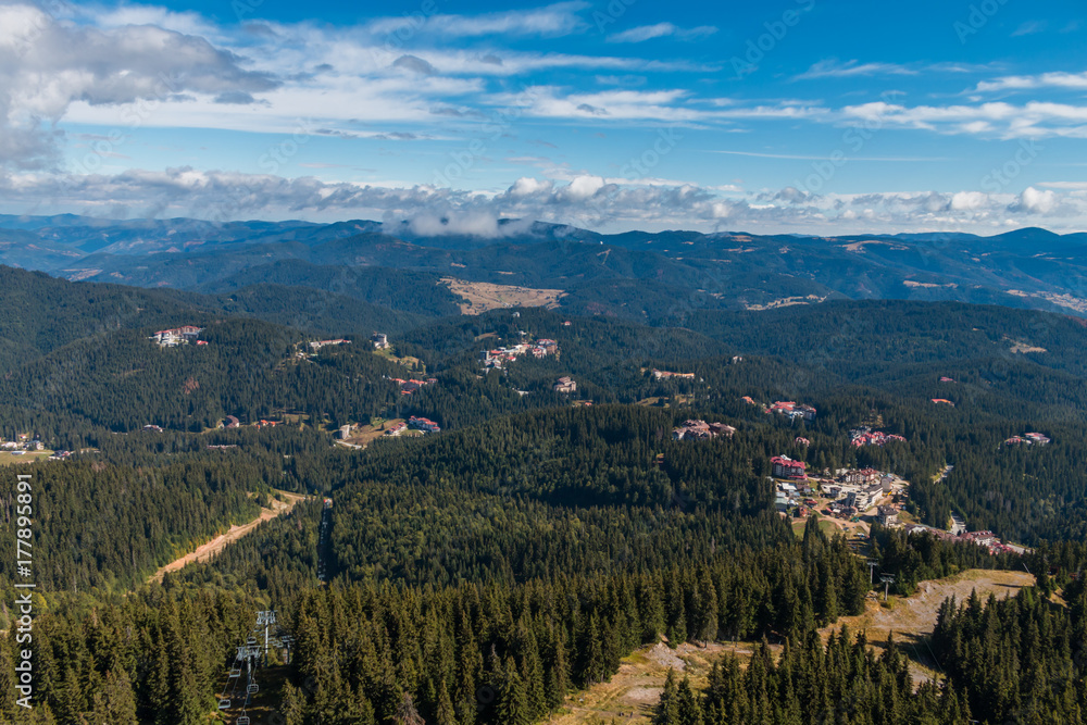 View from the TV tower of Mount Snezhanka, Pamporovo, Bulgaria